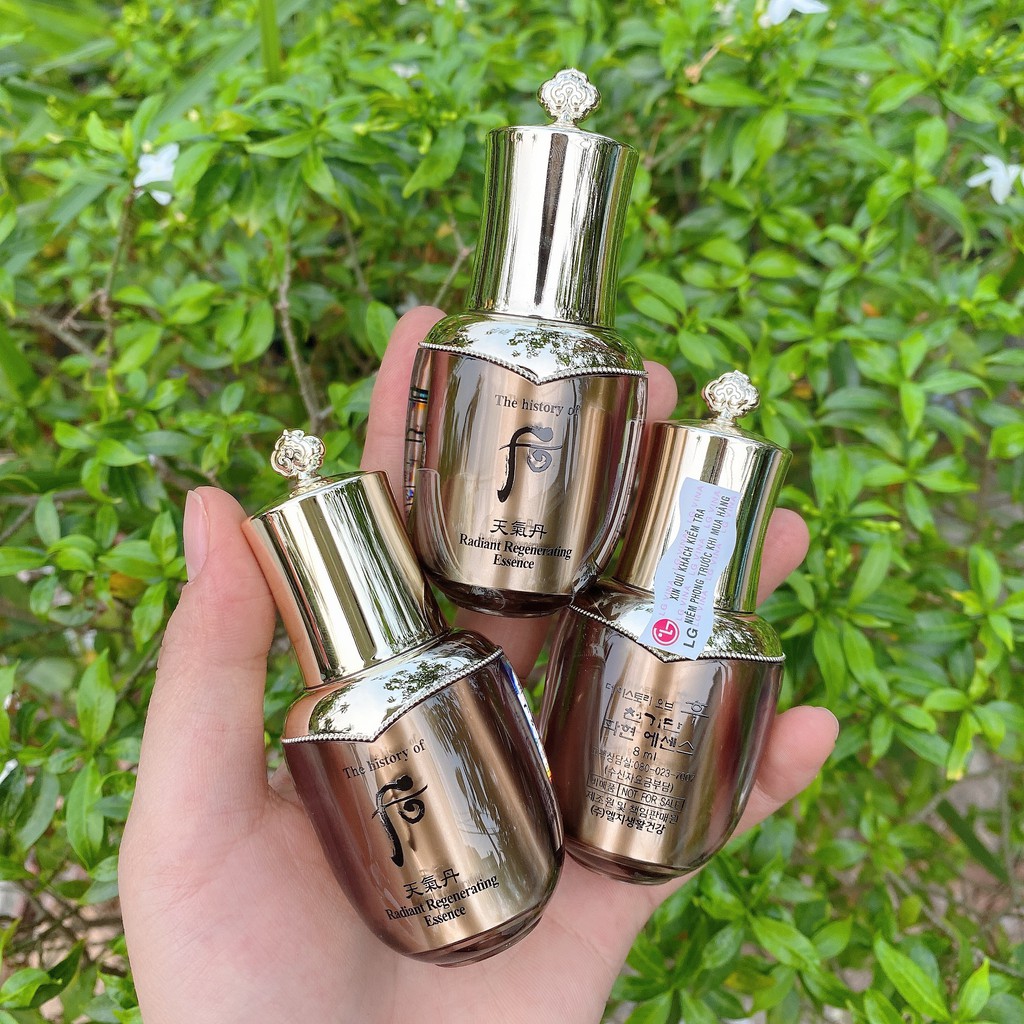 Tinh chất tái sinh dưỡng da Whoo Radiant Regenerating Essence 8ml - Hàng chính hãng công ty LG Vina có tem