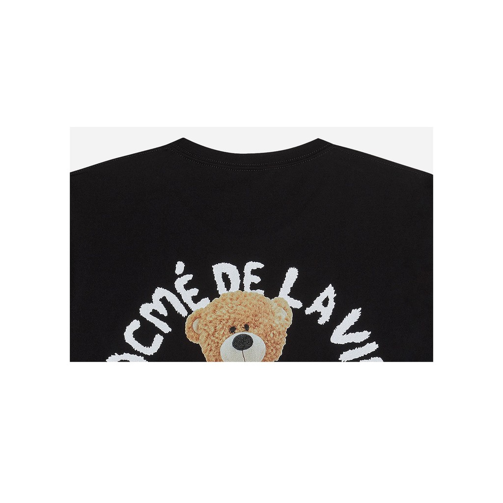 [Mã WABRH100 giảm 10% đơn 599k] Áo thun ngắn tay cổ tròn ADLV Teddy Bear (Bear Doll) Black - Đen