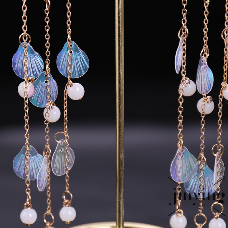 GETNOIVAS Cặp kẹp tóc hình bông hoa đính tua rua nhiều màu sắc