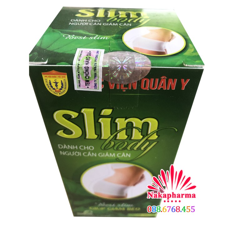 ✅ [CHÍNH HÃNG] Slim Body Học Viện Quân Y – Giúp giảm cân hiệu quả, giảm mỡ máu, cholesterol, giảm hấp thu chất béo