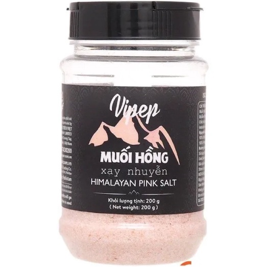 Muối hồng xay Vipep 200gram (hũ)