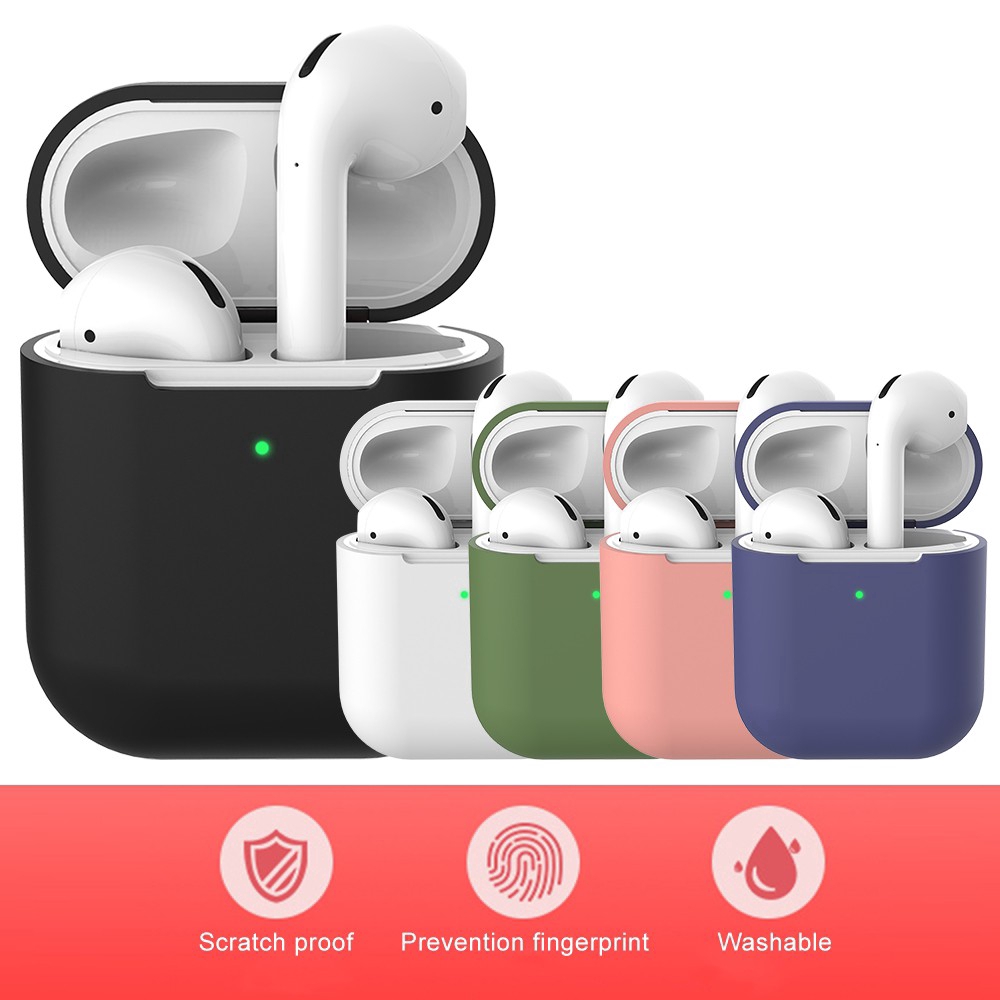 Vỏ bọc bảo vệ hộp tai nghe bằng silicon TPU cho Airpods 2