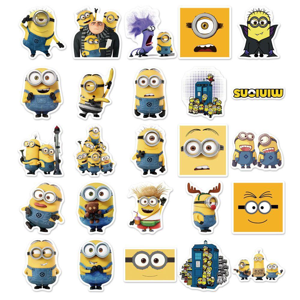 Sticker Dán Laptop / Điện Thoại / Ván Trượt Tự Dính Họa Tiết Hoạt Hình Anime Despicable Me Màu Vàng