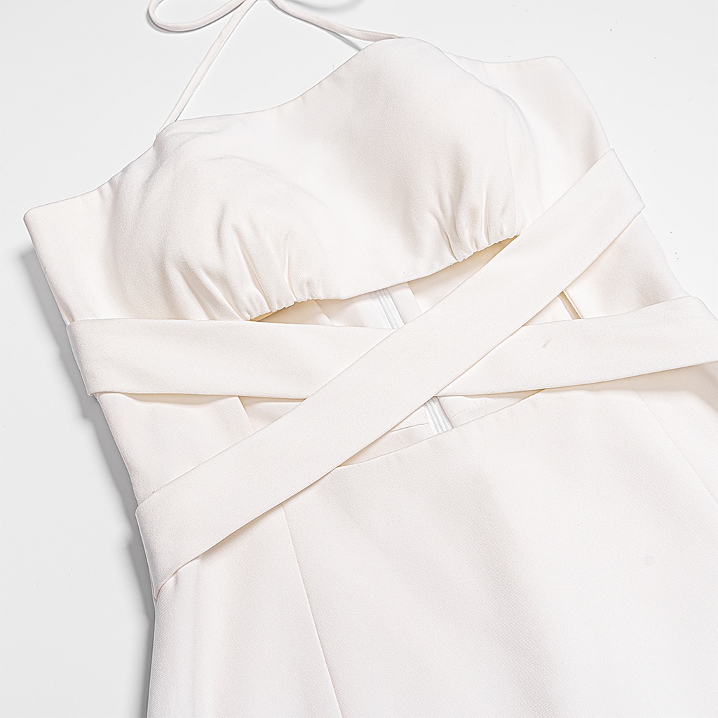 Váy Mini Cúp Xếp Cutout Đan Dây Chữ X The Good/ Aurea Dress