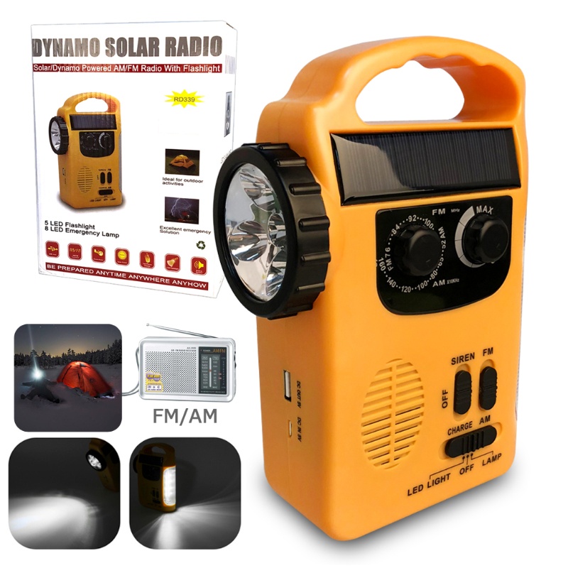 Radio AM / FM Sử Dụng Năng Lượng Mặt Trời Có Đèn LED