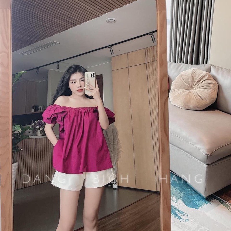 [Hàng Đẹp] Set Trễ Vai Hồng Mix Quần Be, Bộ Nữ Trễ Vai Siêu Xinh Có Ảnh Thật Kèm Video | BigBuy360 - bigbuy360.vn