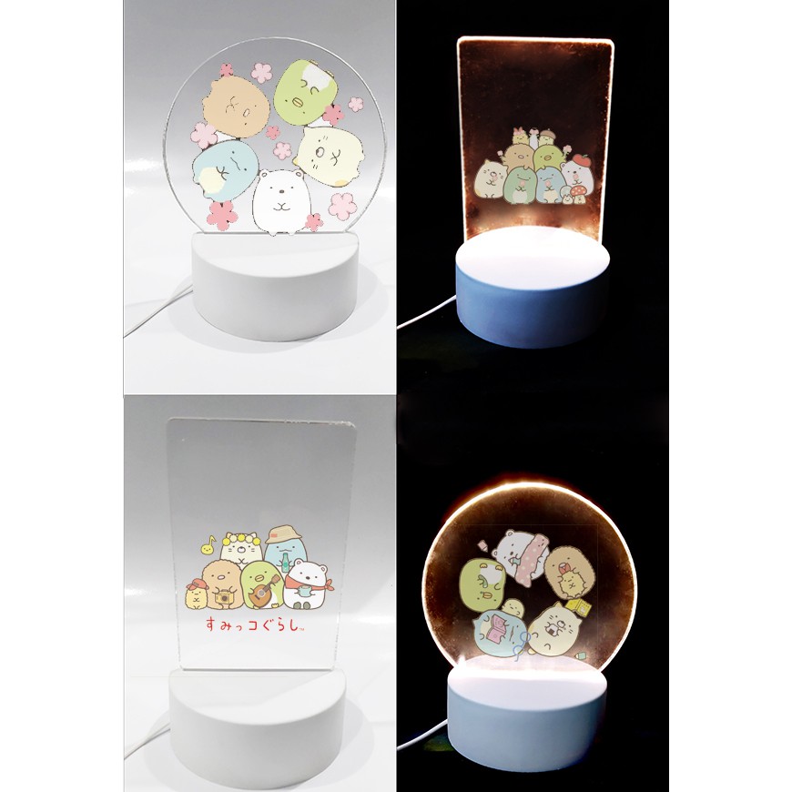 Đèn Led 3D sumikko DLI14 Đèn Ngủ 3D Sáng Tạo cute dễ thương