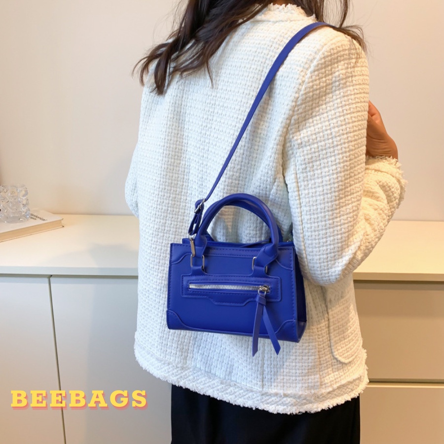 Túi Đeo Chéo Phối Khóa Zip Phong Cách Độc Lạ Màu Hồng, Trắng, Đen, Xanh Dương | TX50 | Túi Nữ Cầm Tay Thiết Kế Tinh Tế