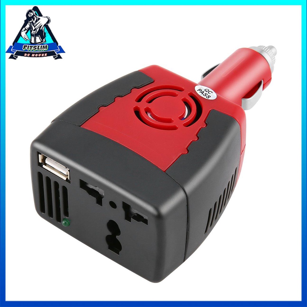 Bộ chuyển đổi nguồn điện trên xe hơi 150W Bộ sạc USB Nguồn điện 12V DC đến 220V AC