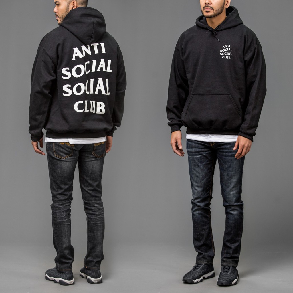 Áo hoodie Anti Social Club nỉ cotton unisex