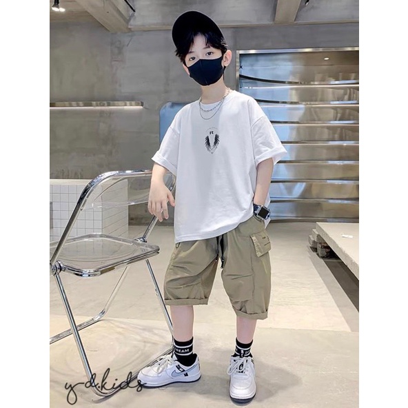 25-40kg)set bộ áo đại bang  kèm quần kaki quảng châu cho bé qc