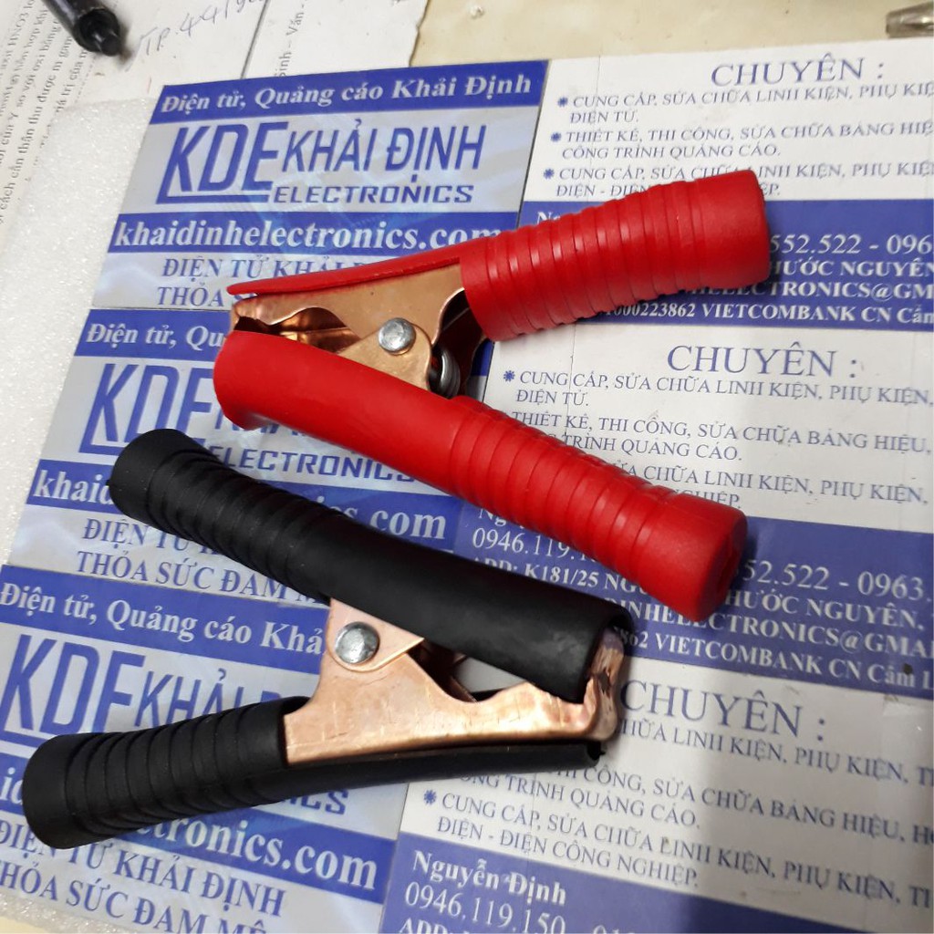 đầu kẹp ắcquy acquy giá cho 1 cặp đen, đỏ loại 100A kde4122