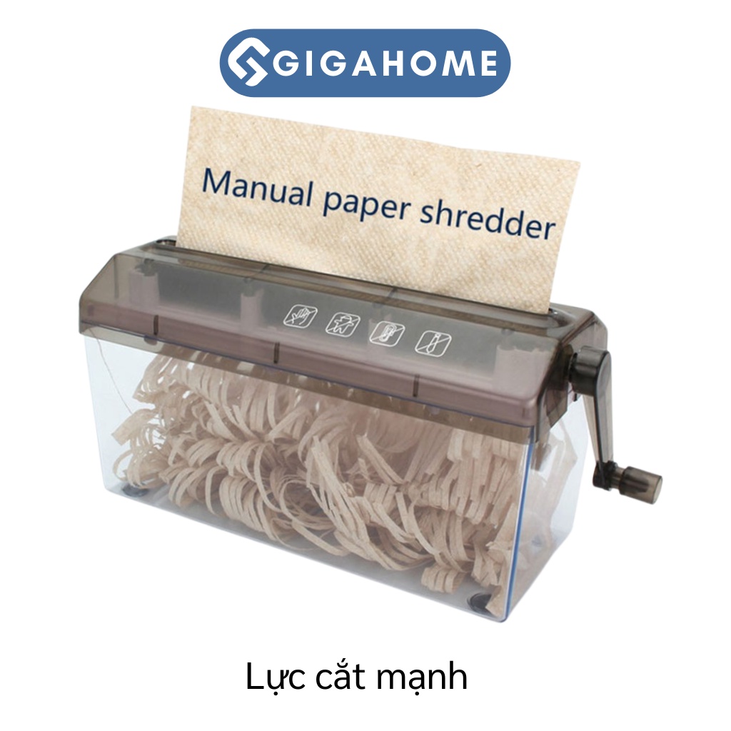 Máy Cắt Giấy Huỷ Tài Liệu GIGAHOME A4 Thủ Công Cao Cấp Màu Đen 1007