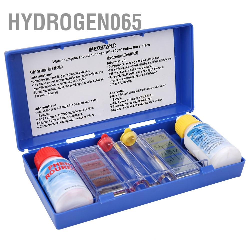 Tác nhân phát hiện PH.OTO Bộ kiểm tra chất lượng nước PH clo Máy kiểm tra bể bơi Hộp thử nghiệm Hydrogen065