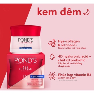 Kem Pond's Chống Lão Hóa Ban Đêm Age Miracle 50g