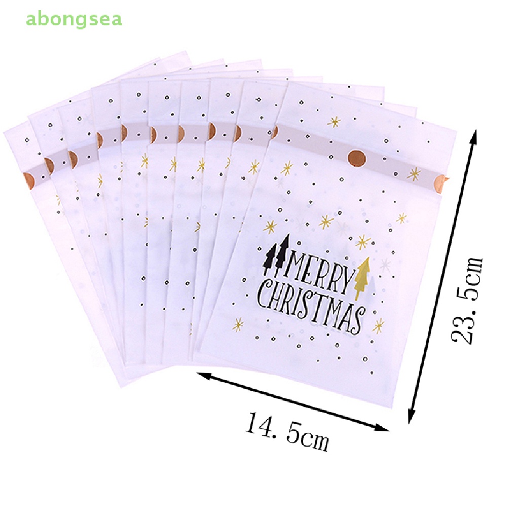 10 Túi Nhựa Đựng Kẹo Làm Quà Giáng Sinh Bộ 10 Túi Đựng Kẹo Giáng Sinh Xinh Xắn