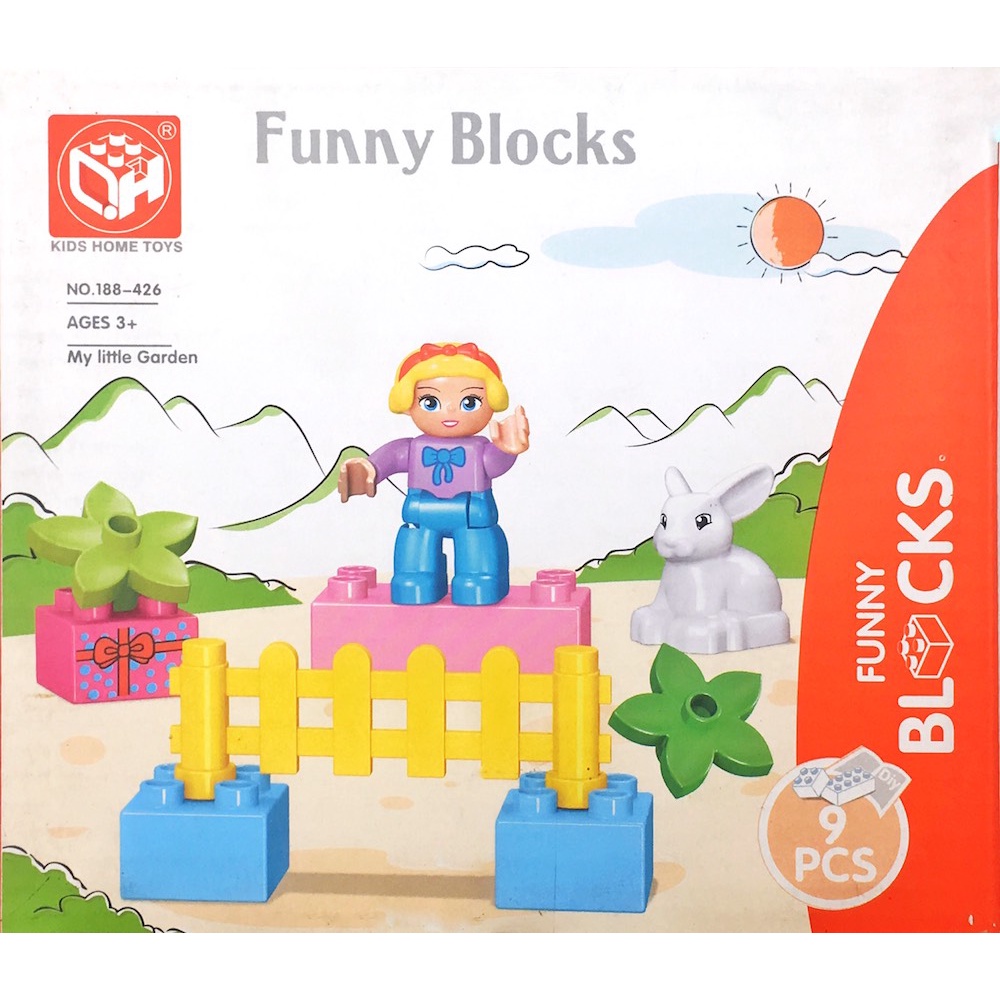 Bộ lắp ráp  cho bé - Funny Blocks miếng lớn - size Duplo