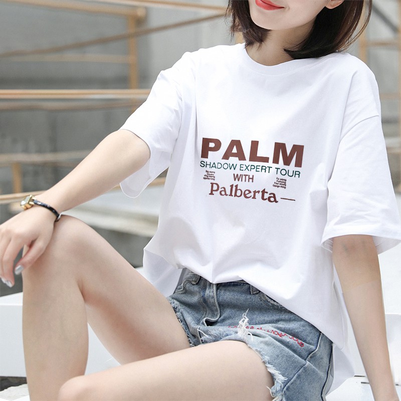 White Cotton Short-Sleeved T-Shirt Female Ins Trend Loose Niche Design Shougang Wind 2021 Spring And Summer New Clothes