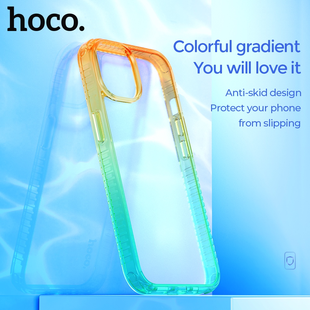 Ốp điện thoại HOCO. silicone dẻo nhám trong suốt chống sốc chống bám vân tay thích hợp cho iPhone 14Pro 14Max 14ProMax