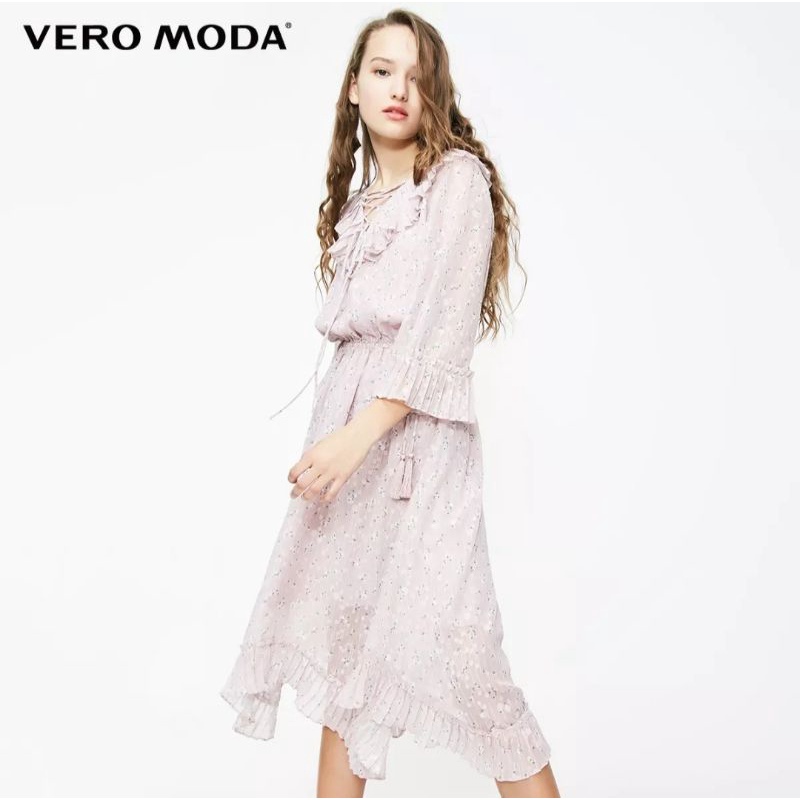 SALE váy voan hoa bánh bèo Vero Moda