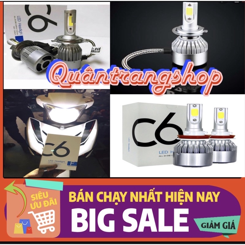 Bóng LED Pha C6 chính hãng Ô Tô- Xe Máy