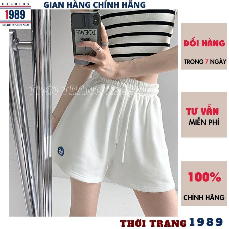 Quần short đùi nữ thể thao FA -cạp chun chất cottong ulzzang -PHƯƠNG VŨ 1989