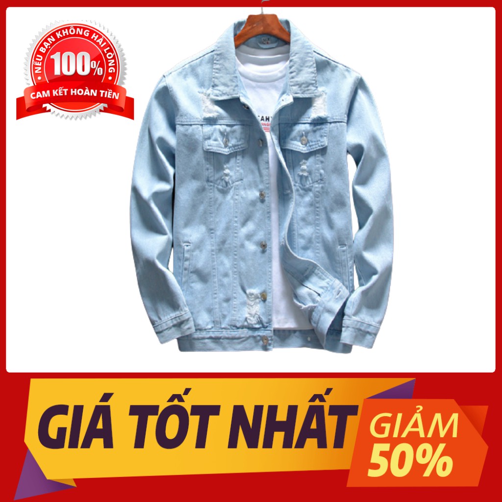 [FREESHIP] Áo Khoác Jean 𝐂𝐥𝐚𝐬𝐬𝐢𝐜 Áo Khoác Đen Trơn Cá Tính Nam Nữ Unisex