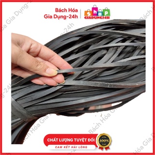 Dây Chun Buộc Hàng Bản Vuông, bản dẹt Màu Đen Chiều dài bán theo nhu cầu-Giadung24h