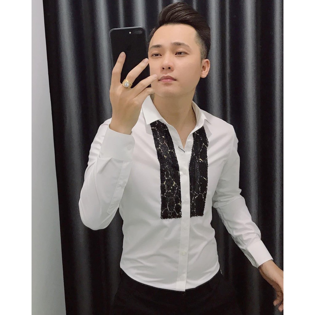 Áo Sơ Mi Nam Họa Tiết Da Rắn, Áo Sơ Mi Dài Tay Vải Lụa Cao Cấp Ôm Form Body, T-Man | BigBuy360 - bigbuy360.vn