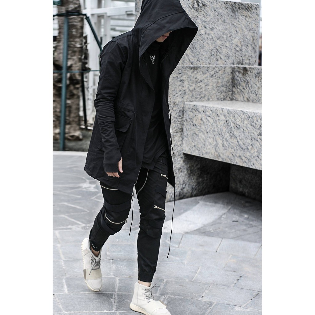 Áo khoác jacket kaki dáng dài MAKVN