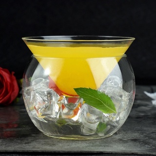 Ly cocktail hình nón + đế giữ lạnh