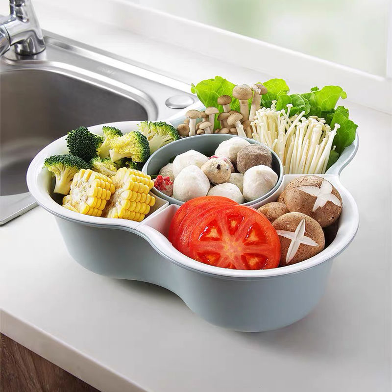 Rổ rửa rau củ quả hai lớp tiện lợi