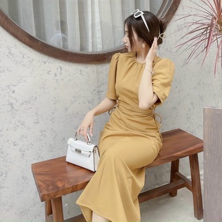 Đầm váy freesize cổ tròn khoéc eo 3 màu