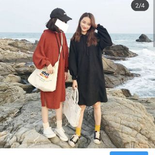 Váy len hoodie