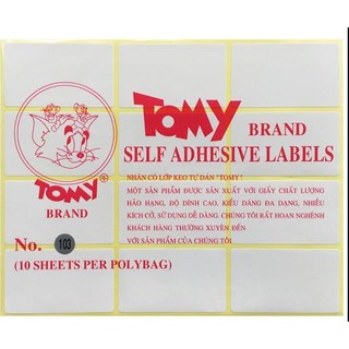 TOMMY Đủ Size Xấp 10 Tờ