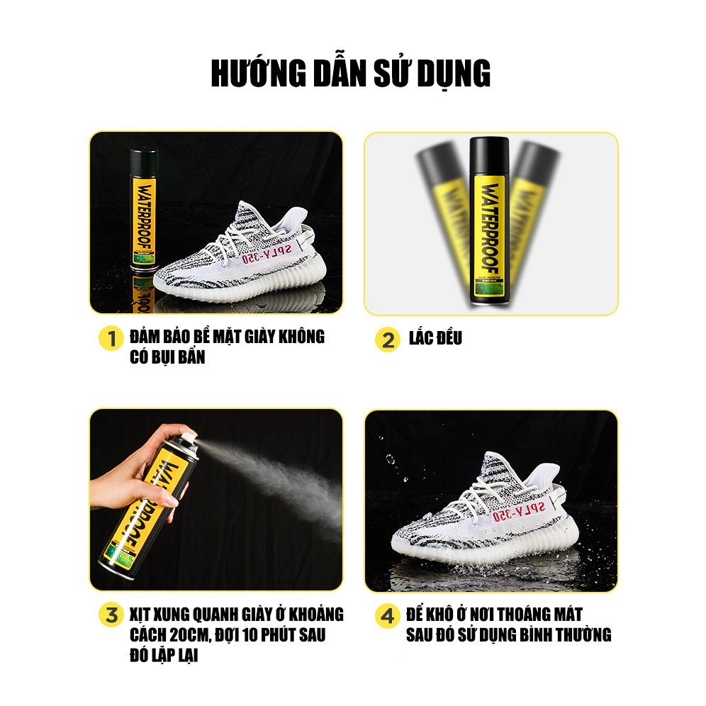 Xịt Nano Chống Nước WATER PROOF - Bảo Vệ Giày Và Mọi Đồ Vật Khỏi Chất Lỏng