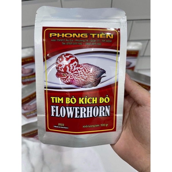 Tim bò kích màu cực tốt cho cá la hán