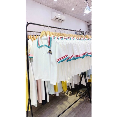 ÁO LEN CỔ ĐỨC VIỀN XANH LOẠI ĐẸP MS15277