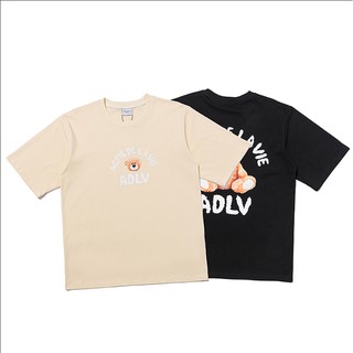 Áo thun ngắn tay bằng chất liệu cotton in hình độc đáo thời trang cho nam và nữ ADLV