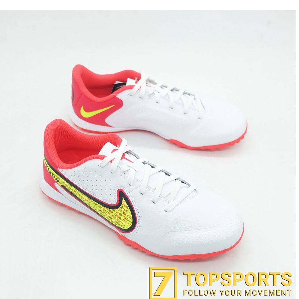 Giày bóng đá trẻ em NIke Tiempo Legend IX Academy TF – White/Bright Crimson/Volt DA1328 176