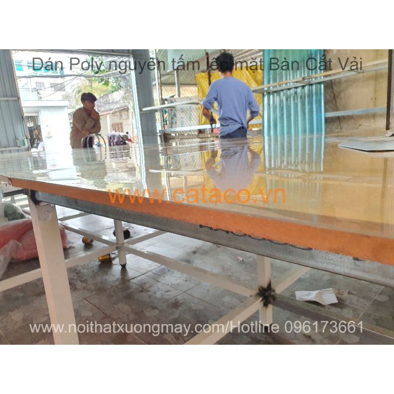 Dán Poly Mặt Bàn Cắt Vải, Kiểm Hàng, Đóng Gói  ✅