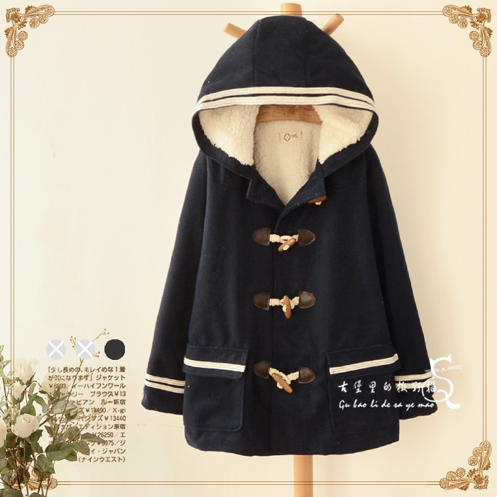 Áo khoác,Áo khoác bông nữ, dày dặn, lót bông, giữ ấm, chất liệu dạ, phong cách học sinh, trẻ trung, kiểu dáng rộng rãi, | BigBuy360 - bigbuy360.vn