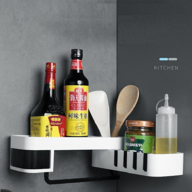 Kệ Đựng Xà Phòng, Kệ Đựng Gia VịGIADUNGTONGKHO1Giá Dán Tường Kệ Góc 2 Tầng Thông Minh Đa Năng Xoay 360 độ