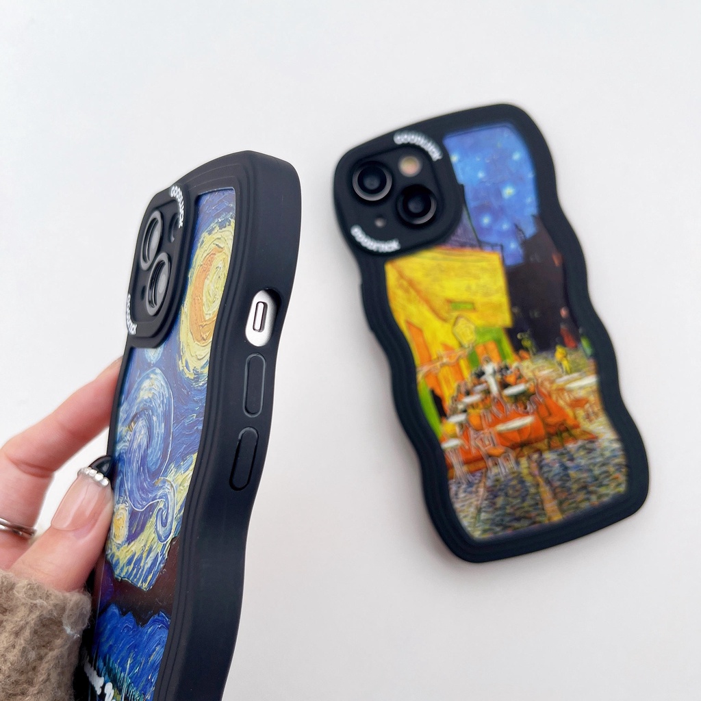 Ốp Điện Thoại Họa Tiết Bầu Trời Đầy Sao Viền Thẳng Cho iPhone14Pro 13Promax 11 12 13 14 14Pro 11Promax 13Promax 11 12 13