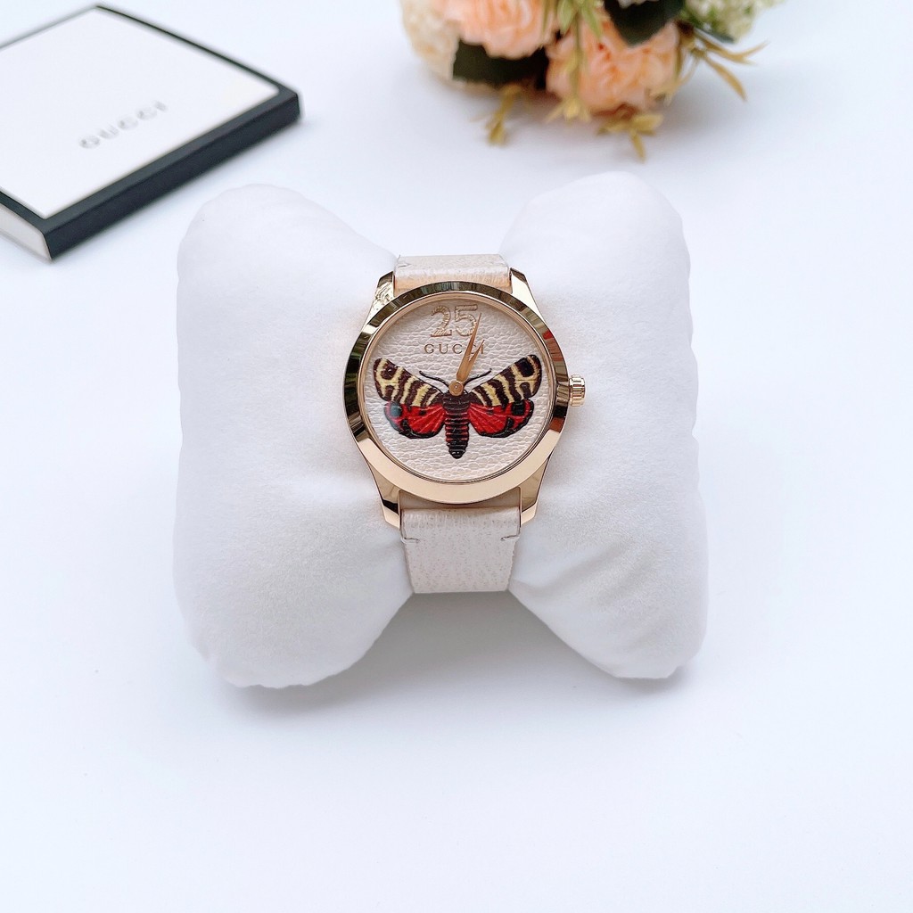 Đồng hồ nữ chính hãng Gucci G-Timeless Butterfly  YA1264062 - Máy Quartz pin Thụy Sĩ - Mặt Sapphire