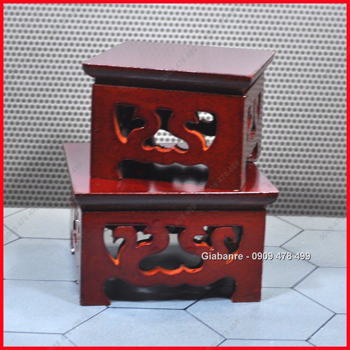 ĐẾ ĐÔN GỖ VUÔNG DÀNH CHO TƯỢNG PHẬT - 6976 | BigBuy360 - bigbuy360.vn