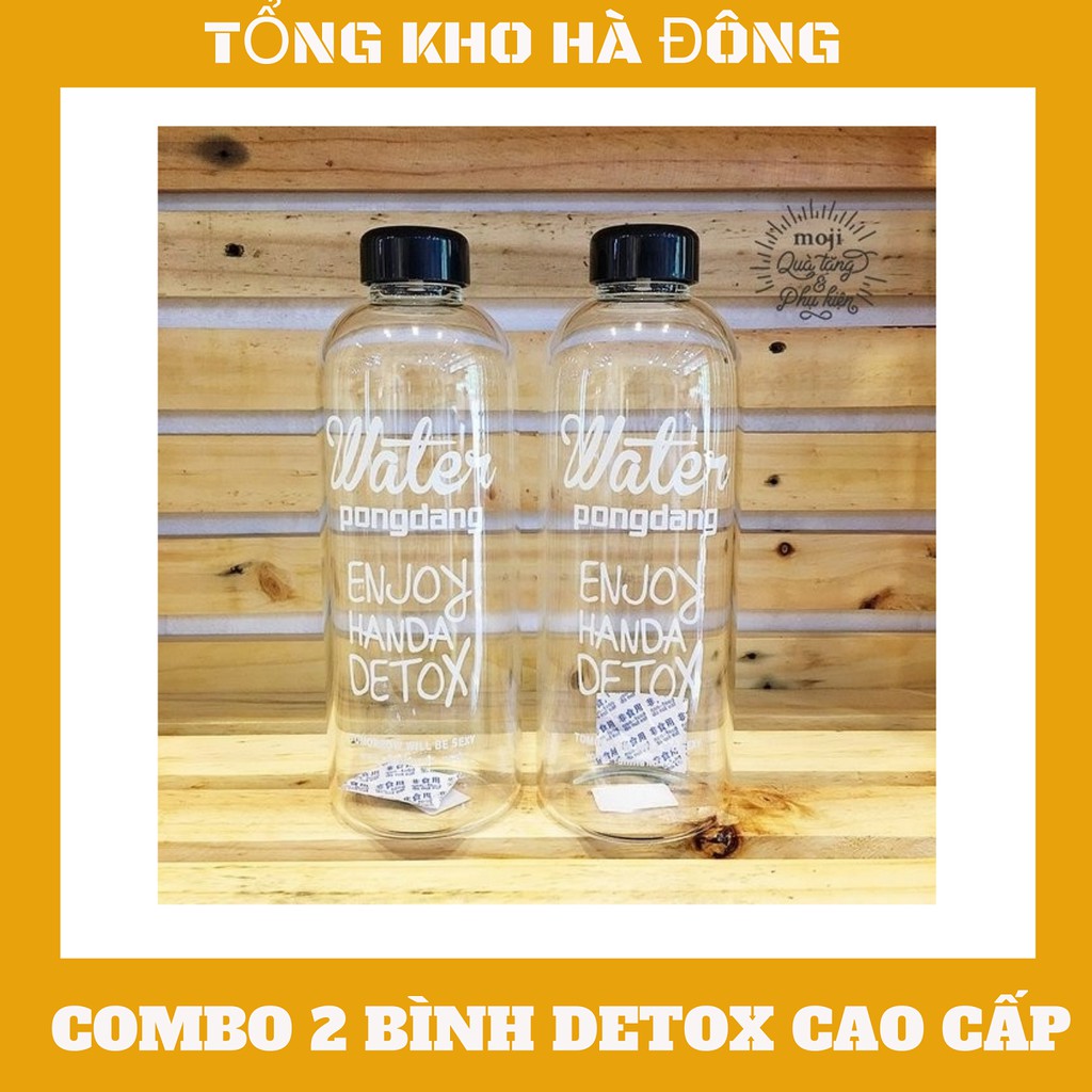 COMBO 2 BÌNH DETOX CAO CẤP + KÈM TÚI VẢI CÓ QUAI XÁCH