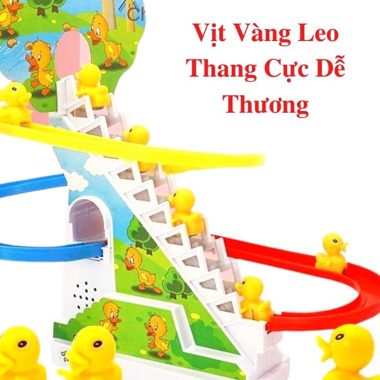 Đồ Chơi Cầu Trượt Vịt Vàng Leo Thang Phát Nhạc Cực Vui Tai Cho Bé Yêu shop home giay