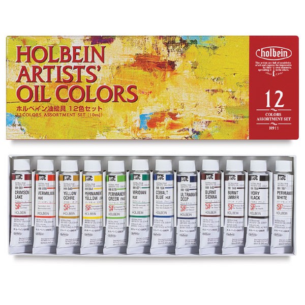 Set màu sơn dầu Holbein Artists' Oil Colors - 12 màu/18 màu - 10ml