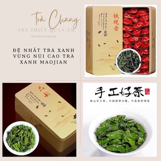 Trà xanh hộp thiếc Trà thiết quan âm siêu thơm hảo hạng đi tặng đi biếu HỘP MÀU XÁM  TT05